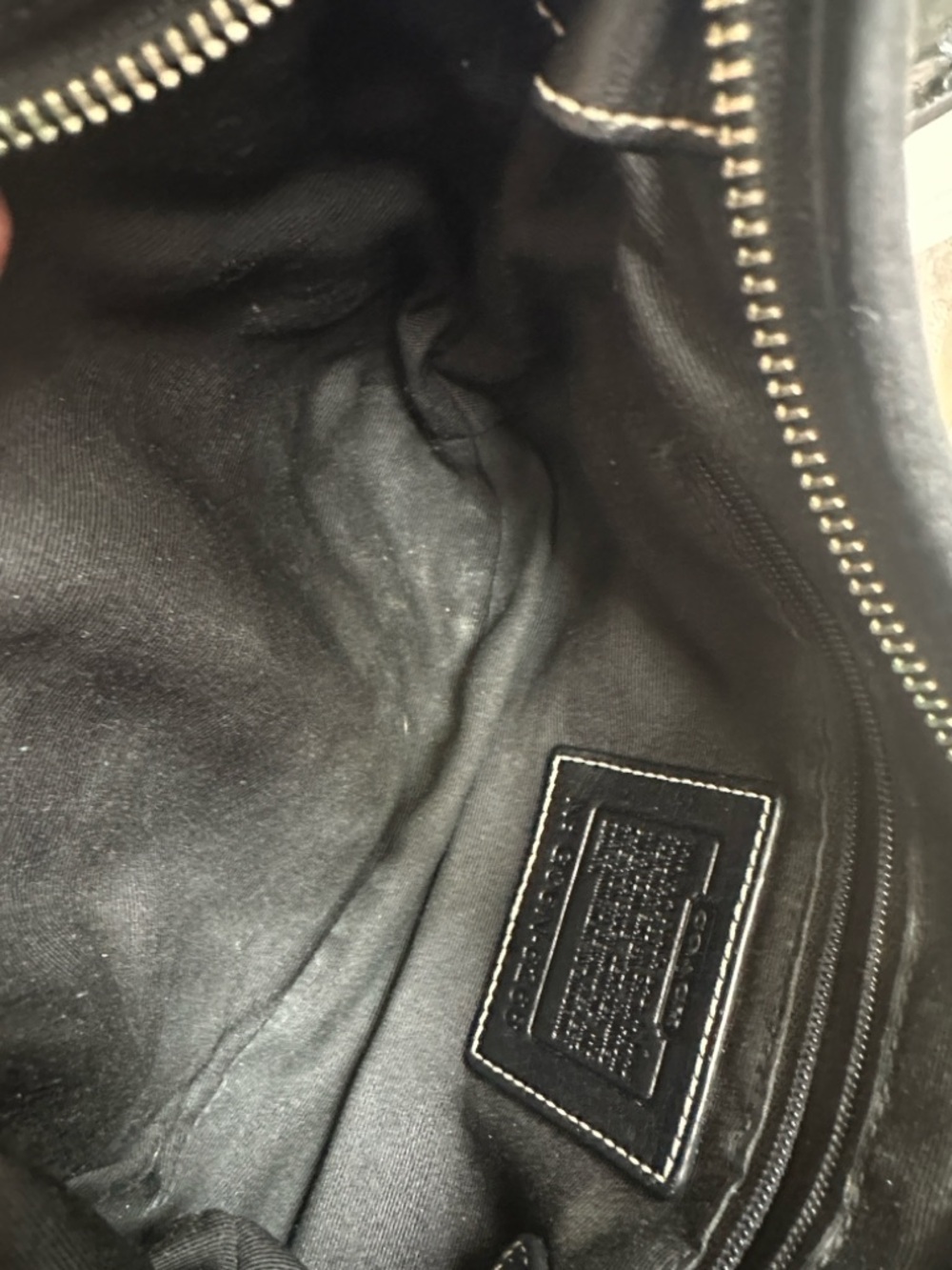 Coach Black Signature Canvas Shoulder Hobo with Leather-Link Strap - Picture 13 of 13